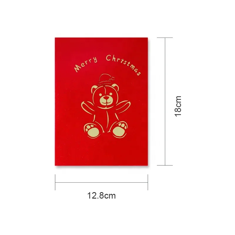 *Factory Supply Creative Custom Cute Teddy Bear Christmas 3D Pop Up Greeting Card
*Factory Supply Creative Custom Cute Teddy Bear Christmas 3D Pop Up Greeting Card