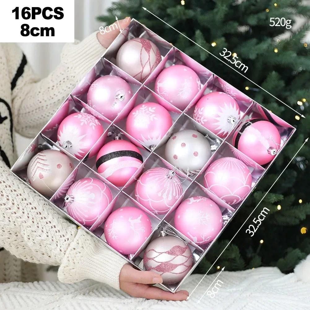 16PCS Decorative Christmas Balls for Tree Ornaments 8CM Plastic Balls in Box Perfect for Weddings and Celebrations
16PCS Decorative Christmas Balls for Tree Ornaments 8CM Plastic Balls in Box Perfect for Weddings and Celebrations