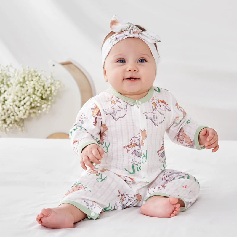 OUYUN Unisex Long Sleeve Baby Romper Air Conditioning Suit Newborn Ice Oxygen Cotton Crawling Suit for Summer And Autumn
OUYUN Unisex Long Sleeve Baby Romper Air Conditioning Suit Newborn Ice Oxygen Cotton Crawling Suit for Summer And Autumn