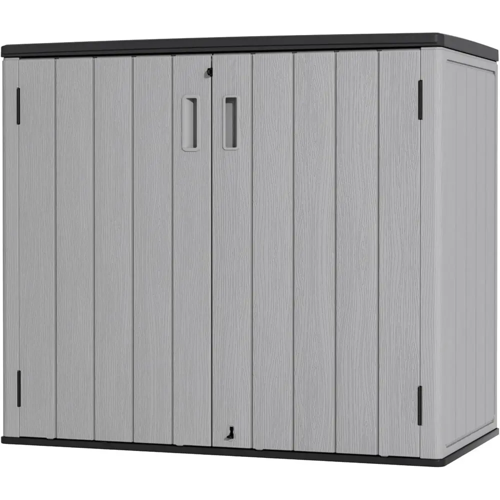 Weatherproof Lockable Outdoor Storage Box, 37 Cu. Ft., Pale Grey for Balcony, Garage, Backyard
Weatherproof Lockable Outdoor Storage Box, 37 Cu. Ft., Pale Grey for Balcony, Garage, Backyard