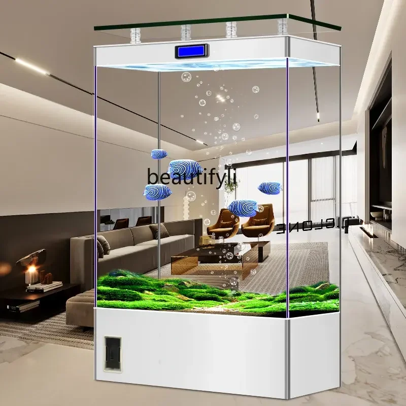 zq1zqHousehold Large Light Luxury Super White Fish Tank New Partition Lazy Change Water Ecological Fish Globe
zq1zqHousehold Large Light Luxury Super White Fish Tank New Partition Lazy Change Water Ecological Fish Globe