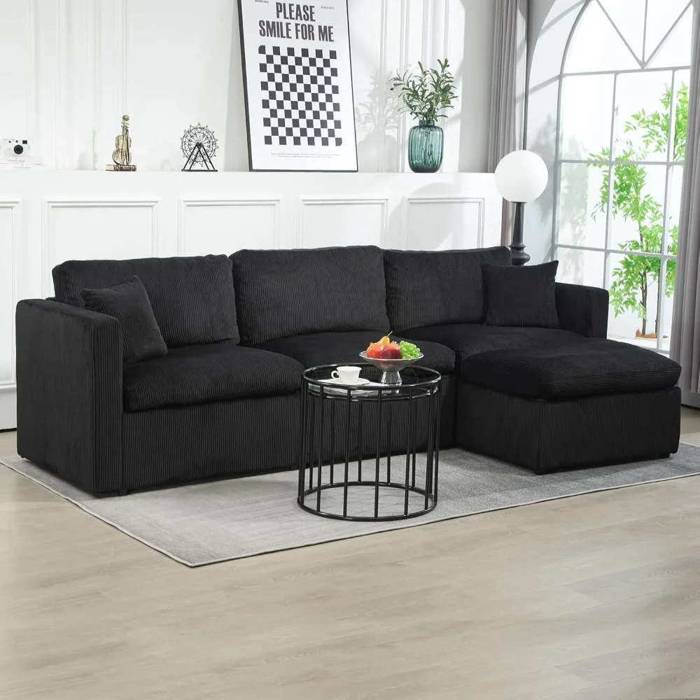 L Shaped Corduroy Sofa with Storage, Modular Sectional Couch for Living Room, Small Cloud Sofa, 3 Seater Couch for Small Apartme
L Shaped Corduroy Sofa with Storage, Modular Sectional Couch for Living Room, Small Cloud Sofa, 3 Seater Couch for Small Apartme