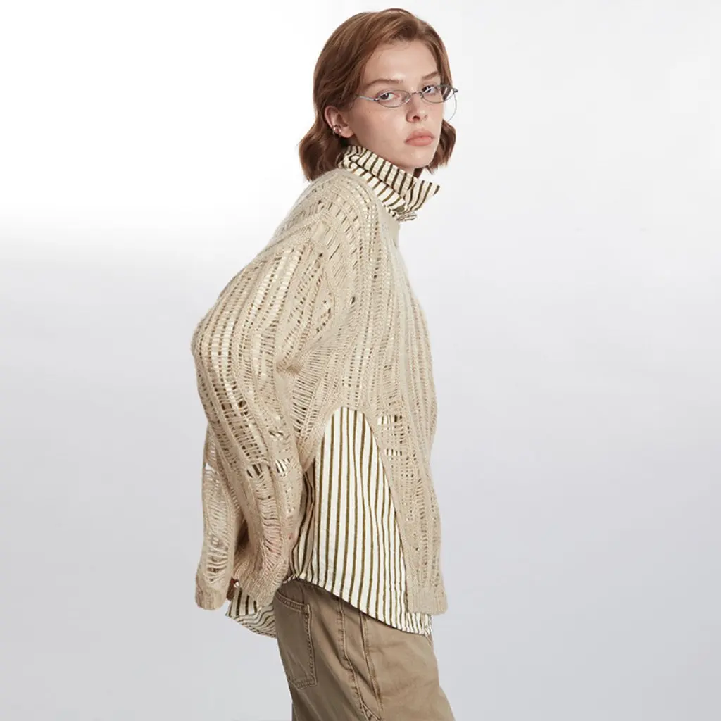 HeyHenry Long Sleeve Sweater Tattered Hollow Design European And American Style Top for New Hot Girl Street Fashion
HeyHenry Long Sleeve Sweater Tattered Hollow Design European And American Style Top for New Hot Girl Street Fashion
