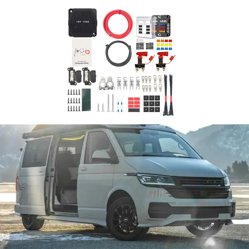 6-Way Fuse Box Dual Battery Isolator Kit With 12V 140Amp Voltage Sensitive Relay Charger For Truck SUV RV ATV UTV Marine
6-Way Fuse Box Dual Battery Isolator Kit With 12V 140Amp Voltage Sensitive Relay Charger For Truck SUV RV ATV UTV Marine