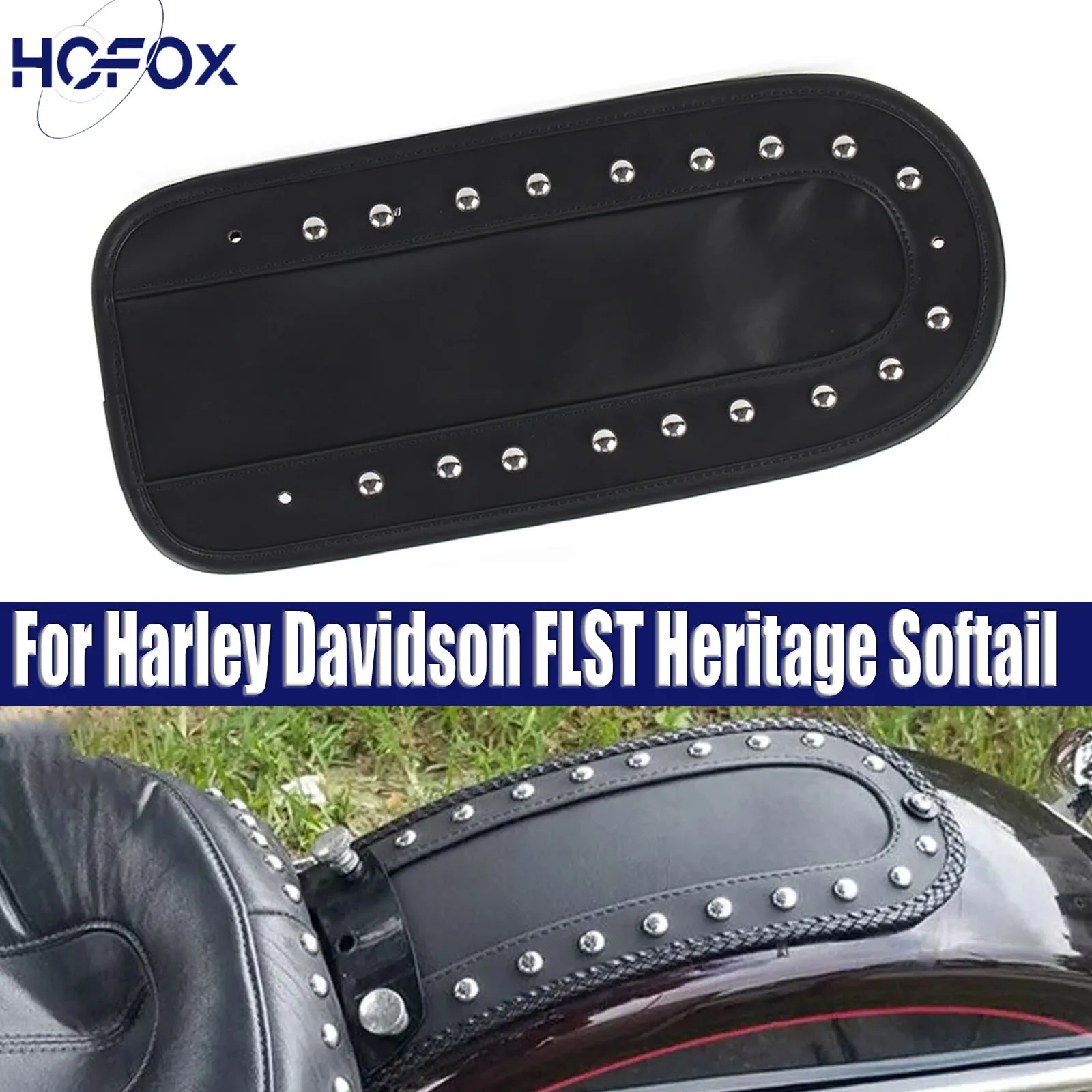 Motorcycle Decorative Pad Rear Fender Bib Black Pu Leather Rear Bib For Harley Davidson FLST FLSTC FLSTI FLSTN FLSTSI
Motorcycle Decorative Pad Rear Fender Bib Black Pu Leather Rear Bib For Harley Davidson FLST FLSTC FLSTI FLSTN FLSTSI