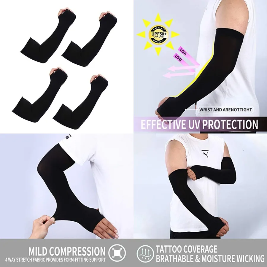 KUHNMARVIN 2 Pairs Arm Sleeves Compression UV Protection Cooling Sun Sleeves Tattoo Cover Up Basketball Arm Sleeves Football
KUHNMARVIN 2 Pairs Arm Sleeves Compression UV Protection Cooling Sun Sleeves Tattoo Cover Up Basketball Arm Sleeves Football