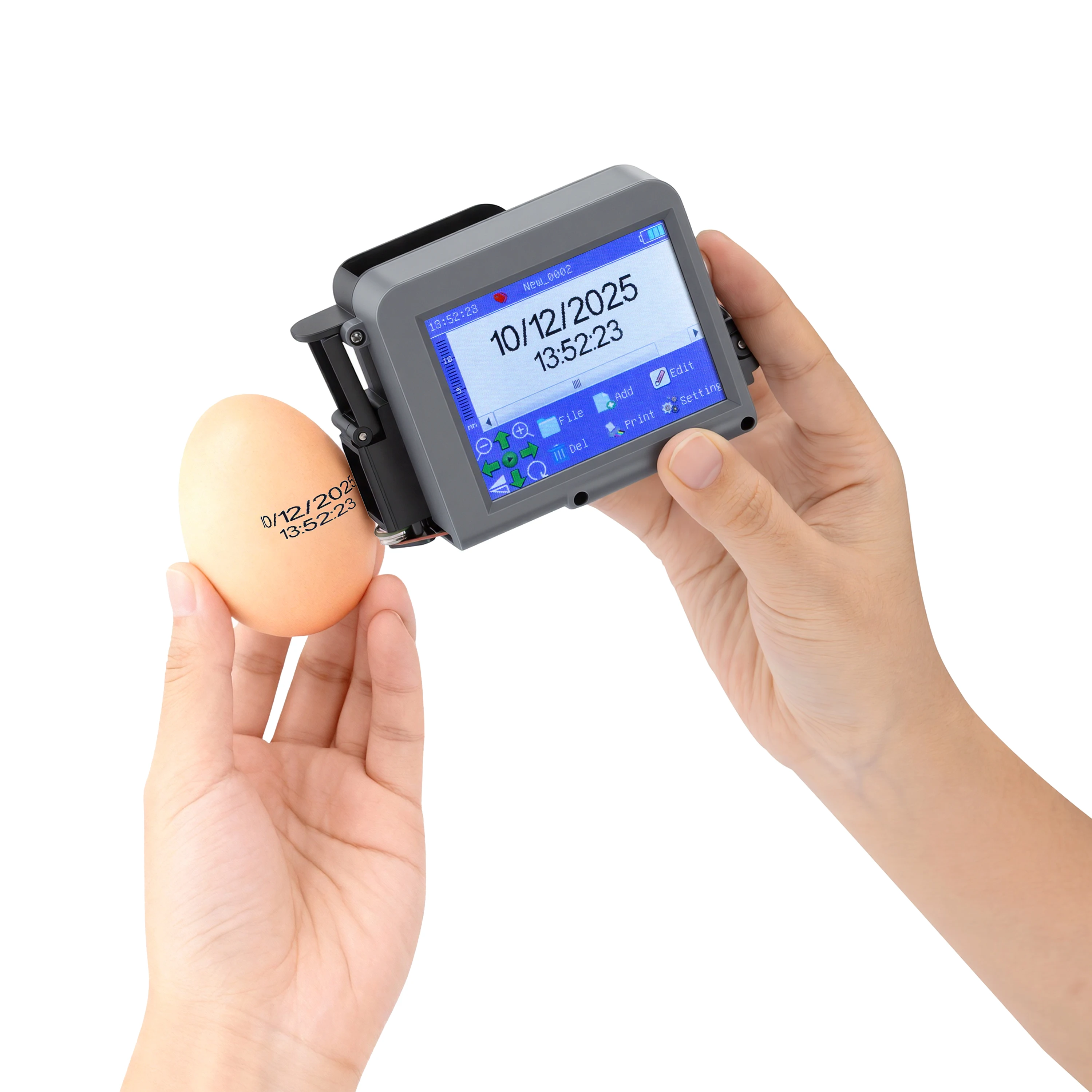 25-язычный мини-портативный принтер 12,7 мм, QRCode, штрих-код, этикетка с датой и сроком действия, портативный ручной струйный термоструйный принтер для яиц
25-язычный мини-портативный принтер 12,7 мм, QRCode, штрих-код, этикетка с датой и сроком действия, портативный ручной струйный термоструйный принтер для яиц