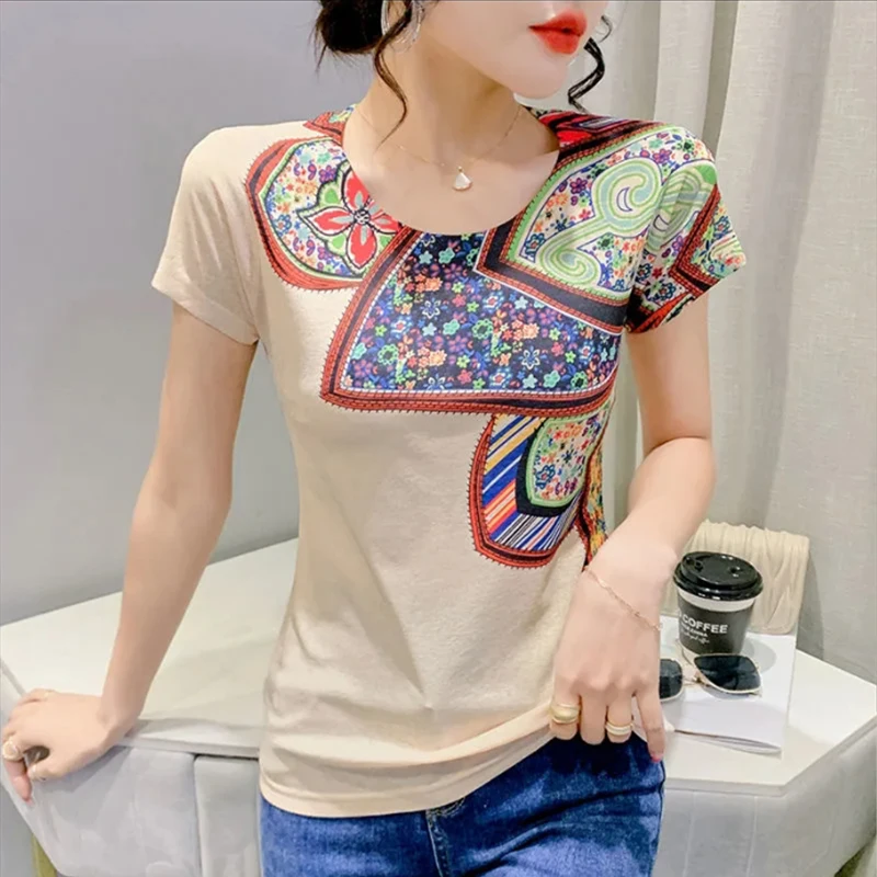 Summer Casual Fashion V-neck Bronzing Pullover Tee Tops Women Streetwear Y2K Short Sleeve Slim All-match T-shirt Female Clothes
Summer Casual Fashion V-neck Bronzing Pullover Tee Tops Women Streetwear Y2K Short Sleeve Slim All-match T-shirt Female Clothes