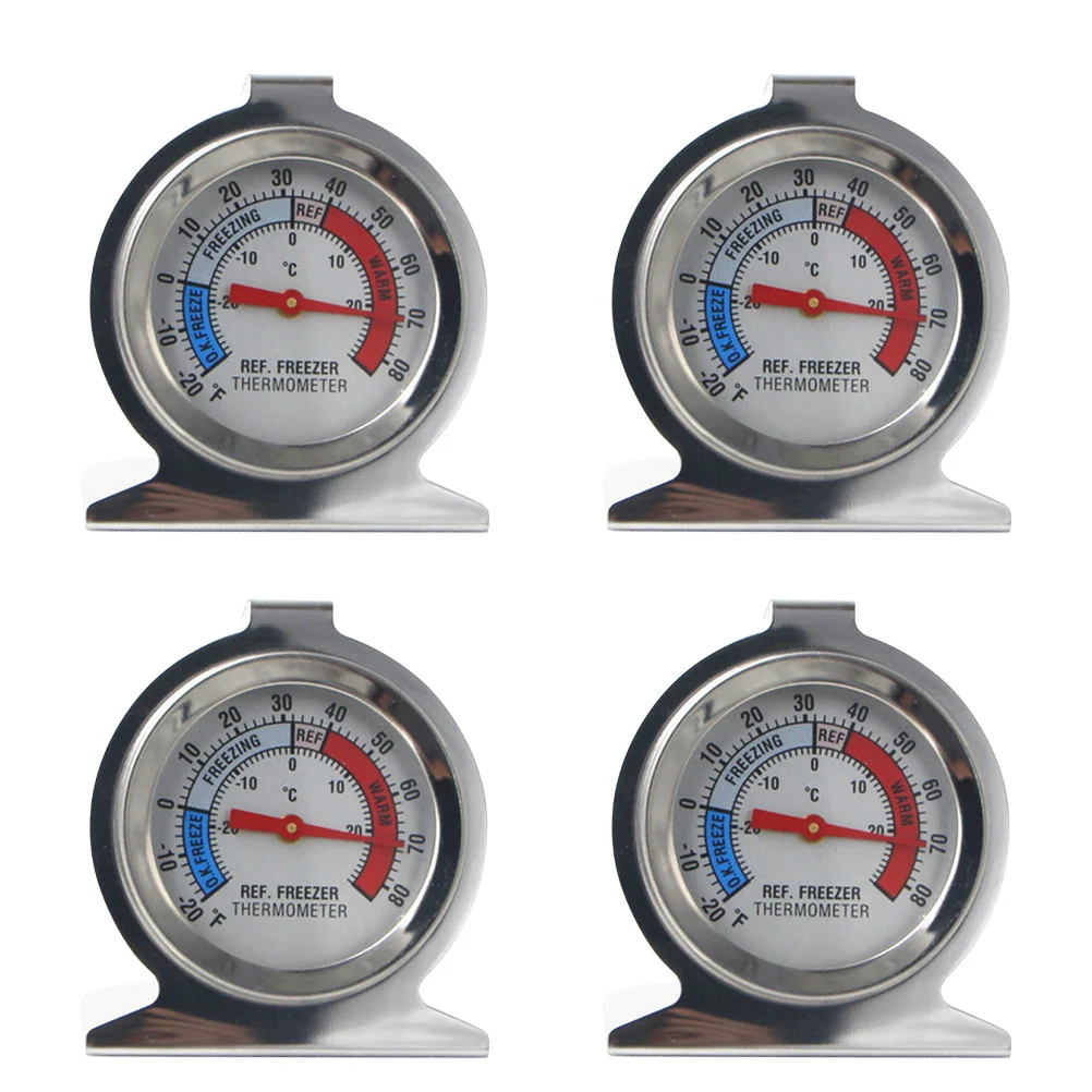 4Pcs Refrigerator Thermometer Stainless Steel Dial Style Freezer Fridge Cooler Temperature Gauge Corrosion Resistant
4Pcs Refrigerator Thermometer Stainless Steel Dial Style Freezer Fridge Cooler Temperature Gauge Corrosion Resistant