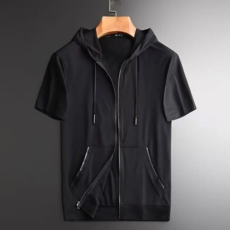 Men Summer Zip Up Short Sleeve Hoodie Loose Plus Size Quick Dry Breathable High End Casual Lightweight Hooded Cardigan Top
Men Summer Zip Up Short Sleeve Hoodie Loose Plus Size Quick Dry Breathable High End Casual Lightweight Hooded Cardigan Top