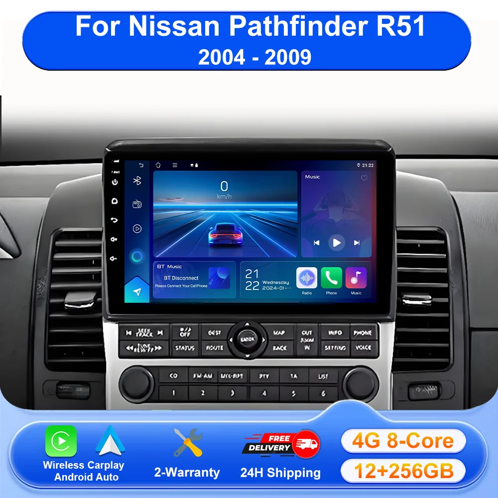 Car Radio For Nissan Pathfinder R51 2004 - 2009 Multimedia Video Player Carplay Android Auto Navigation GPS Car Accessories WIFI
Car Radio For Nissan Pathfinder R51 2004 - 2009 Multimedia Video Player Carplay Android Auto Navigation GPS Car Accessories WIFI