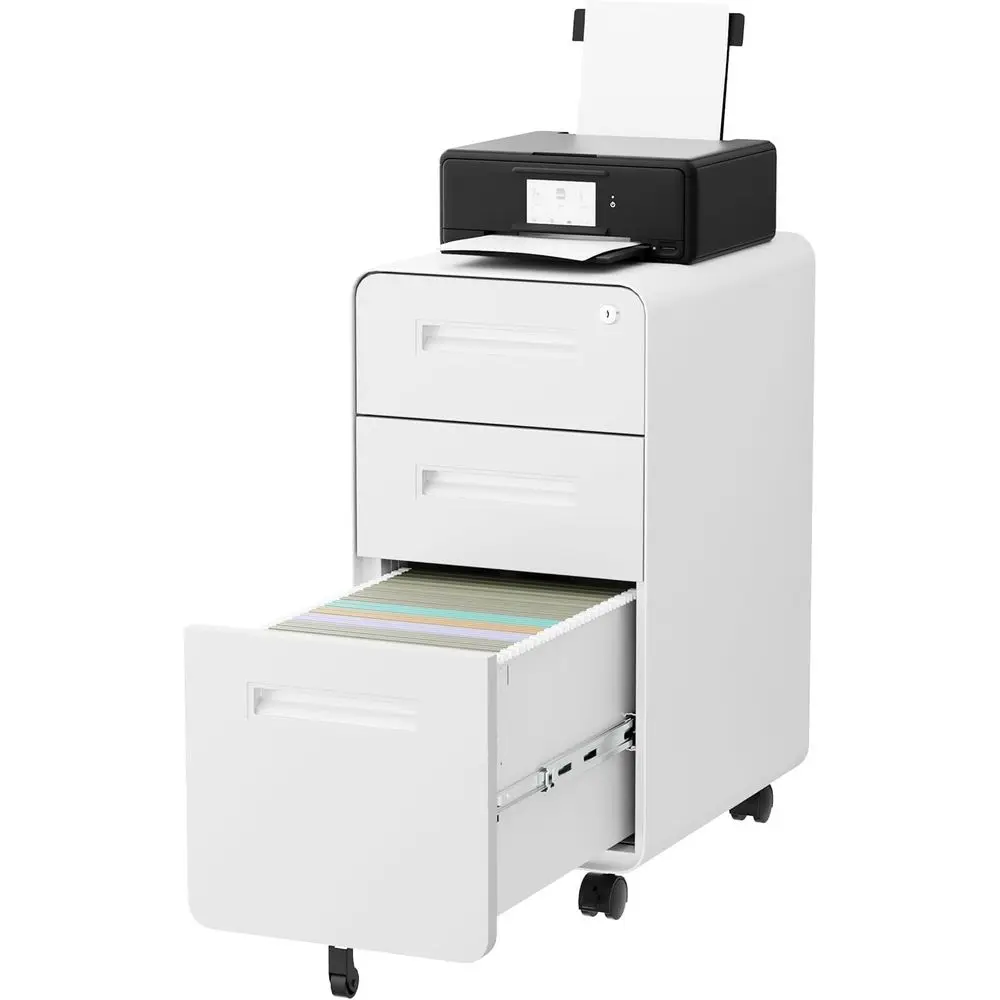 3 Drawer Lockable Metal Filing Cabinet for Home or Office, Mobile, Pre-Assembled, Suitable for Letter/Legal/A4 Files, Under Desk
3 Drawer Lockable Metal Filing Cabinet for Home or Office, Mobile, Pre-Assembled, Suitable for Letter/Legal/A4 Files, Under Desk