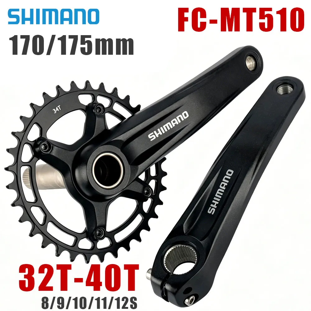 Shimano MTB Crankset MT510-1 Mountain Bicycle Crank 170mm 175mm Bike Narrow Wide Chainring 32T 34T 36T 38T 40T Crown 8-12 Speed
Shimano MTB Crankset MT510-1 Mountain Bicycle Crank 170mm 175mm Bike Narrow Wide Chainring 32T 34T 36T 38T 40T Crown 8-12 Speed