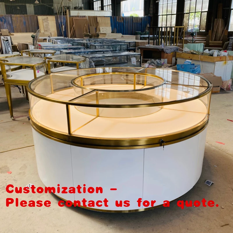 custom.Luxury Retail Jewelry Store Round Display Cabinet Metal Frame Glass Cabinet 360° Display Jewellery Glass Showcase Cabinet
custom.Luxury Retail Jewelry Store Round Display Cabinet Metal Frame Glass Cabinet 360° Display Jewellery Glass Showcase Cabinet