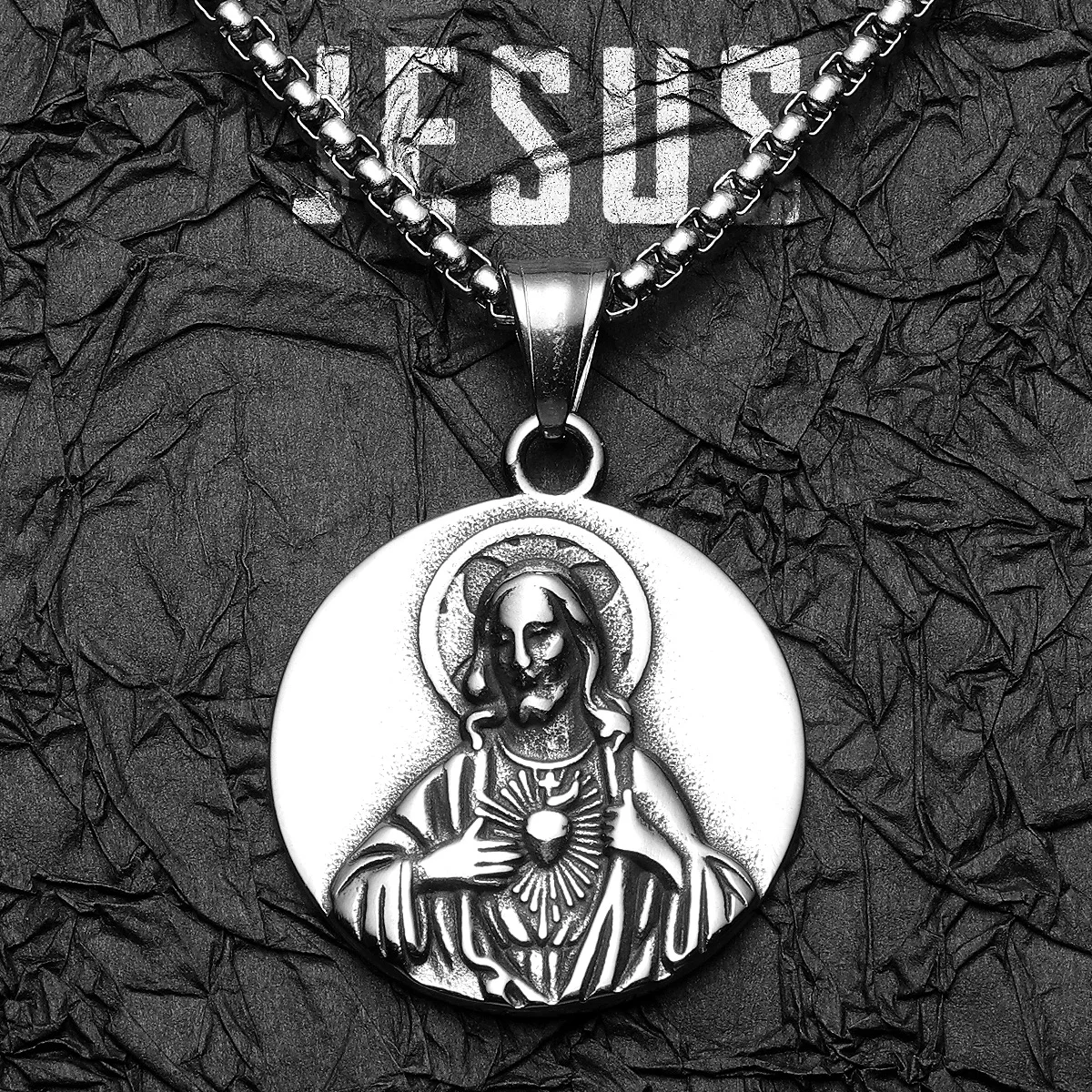 Simple Jesus Heart Stainless Steel Men Necklaces Pendant Chain Punk For Women Fashion Jewelry Gifts Wholesale Dropshiping
Simple Jesus Heart Stainless Steel Men Necklaces Pendant Chain Punk For Women Fashion Jewelry Gifts Wholesale Dropshiping