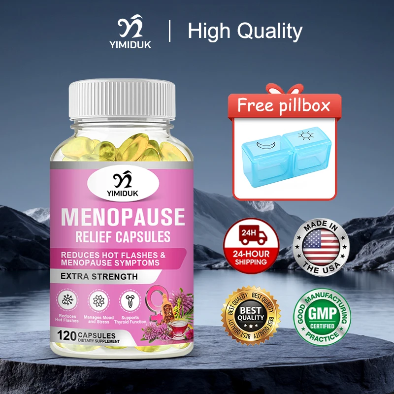 Best Menopause Relief Supplement, for Reduce Hot Flashes, Menopause Symptoms, Thyroid Function, Manages Mood And Stress, Women
Best Menopause Relief Supplement, for Reduce Hot Flashes, Menopause Symptoms, Thyroid Function, Manages Mood And Stress, Women