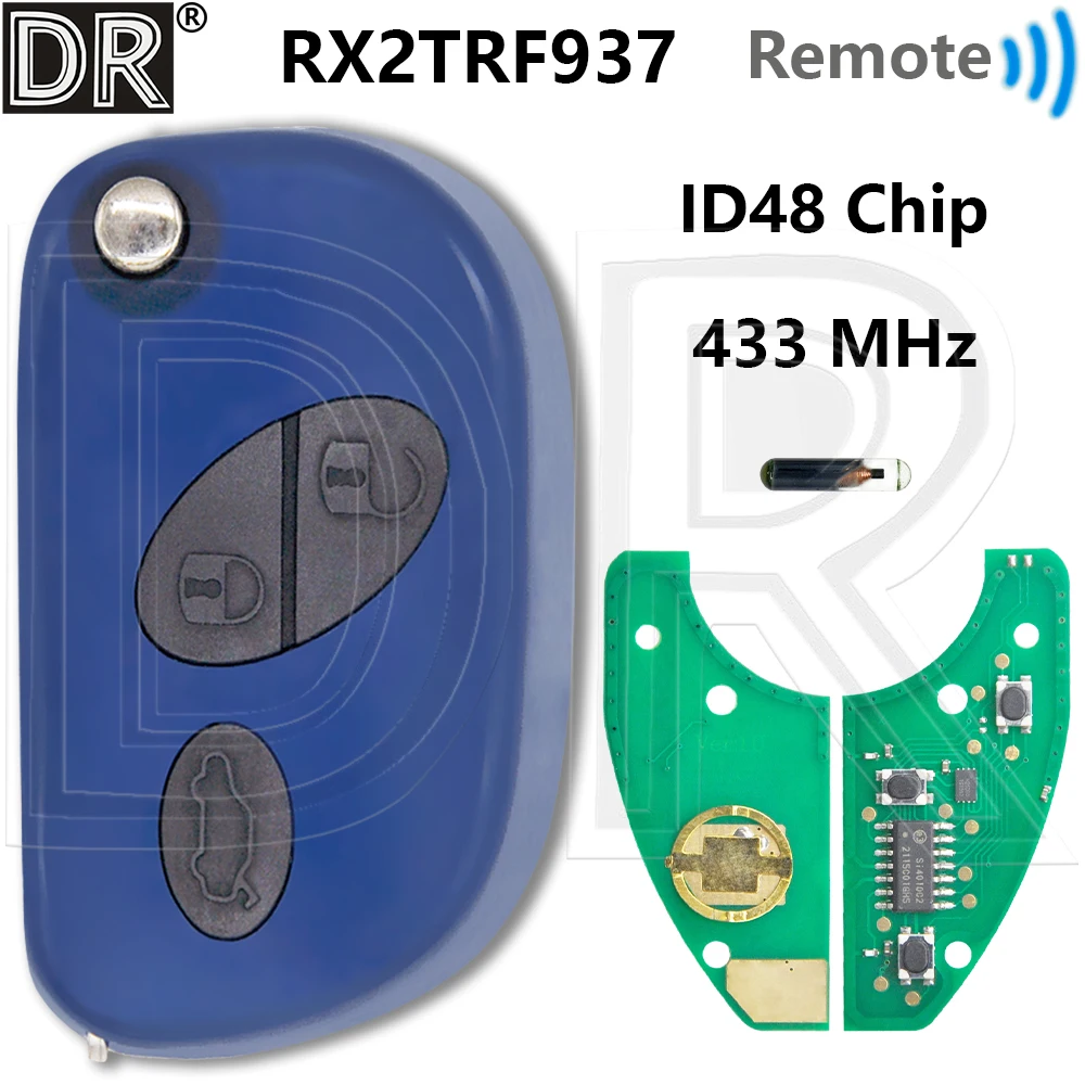 Great ID48 Chip 433MHz RX2TRF937 Flip Car Remote Control Key Or Shell For Maserati Quattroporte GranTurismo GranCabrio 2005-2017
Great ID48 Chip 433MHz RX2TRF937 Flip Car Remote Control Key Or Shell For Maserati Quattroporte GranTurismo GranCabrio 2005-2017