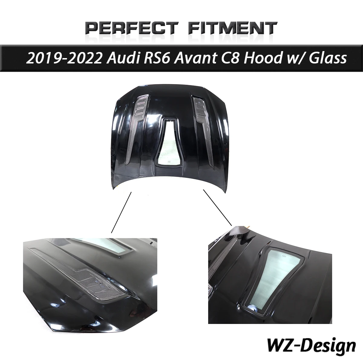 Carbon & Fiber Glass iMP Performance Style Bonnet Lid w/ Glass Fit For 2021-2022 Audi RS6 Avant C8 Hood Engine Cover
Carbon & Fiber Glass iMP Performance Style Bonnet Lid w/ Glass Fit For 2021-2022 Audi RS6 Avant C8 Hood Engine Cover