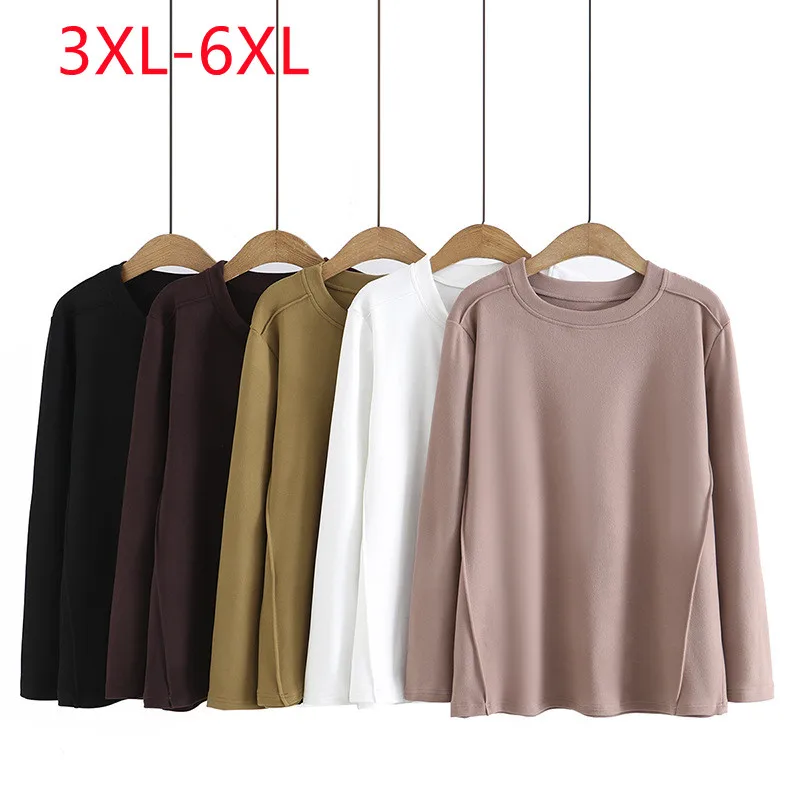 New 2022 Ladies Autumn Winter Plus Size Tops For Women Large Size Long Sleeve O-neck blackBottoming shirt 3XL 4XL 5XL 6XL
New 2022 Ladies Autumn Winter Plus Size Tops For Women Large Size Long Sleeve O-neck blackBottoming shirt 3XL 4XL 5XL 6XL