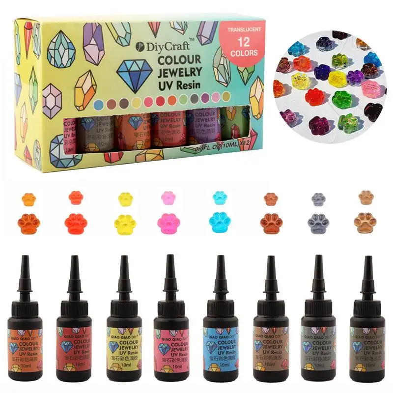 9/12pcs Color UV Resin Glue Quick-Drying Epoxy Glue Sets DIY Resin Jewelry Making Supplies Ultraviolet Curing Color UV Glue Kits
9/12pcs Color UV Resin Glue Quick-Drying Epoxy Glue Sets DIY Resin Jewelry Making Supplies Ultraviolet Curing Color UV Glue Kits