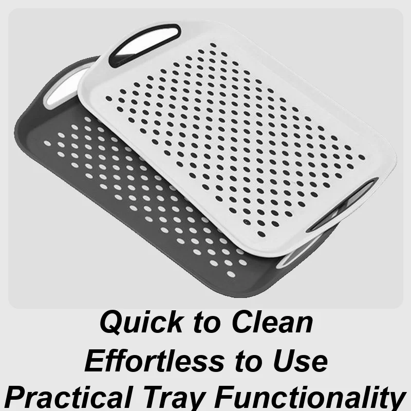 Поднос для сервировки еды Сервировочные подносы для еды 17,7x12,5 дюймов Блюдо для завтрака с ручками Многоразовая обеденная тарелка для ужина 
Поднос для сервировки еды Сервировочные подносы для еды 17,7x12,5 дюймов Блюдо для завтрака с ручками Многоразовая обеденная тарелка для ужина