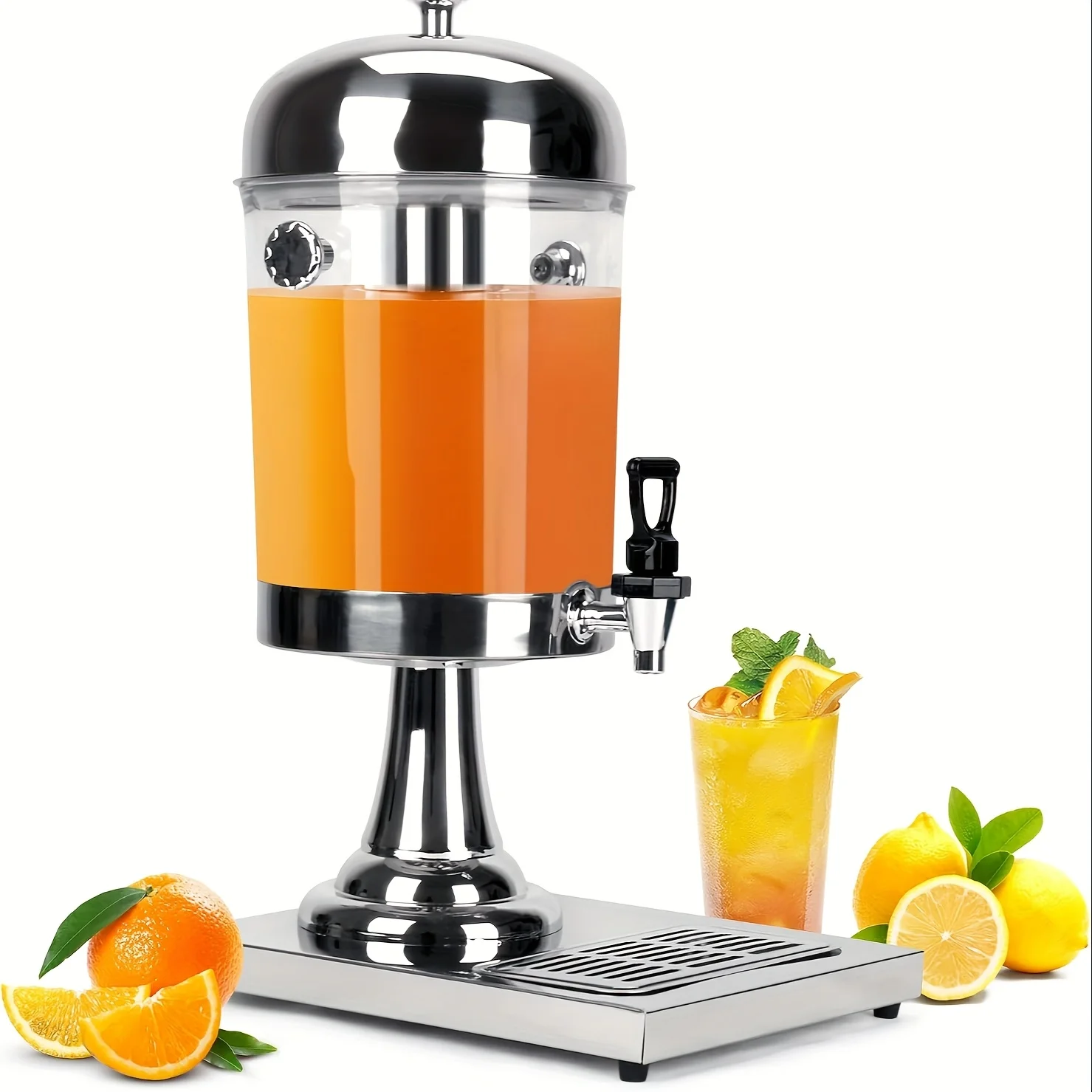 Large 2.2 Gallon Beverage Dispenser with Stand, Stainless Steel Juice Dispenser Featuring Ice Core And Spigot, Ideal for Parties
Large 2.2 Gallon Beverage Dispenser with Stand, Stainless Steel Juice Dispenser Featuring Ice Core And Spigot, Ideal for Parties