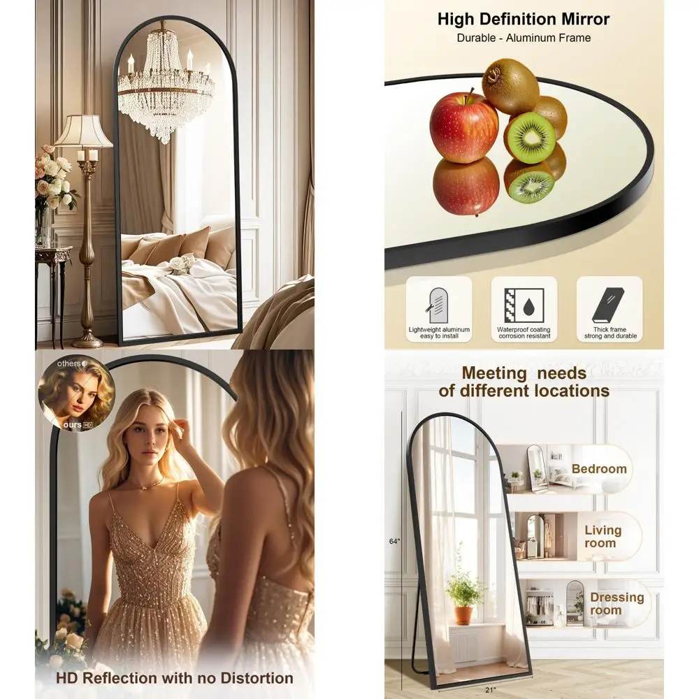 Floor Mirror 64x21 Full Length Arched Stand for Bedroom Living Room Full Body Mirror Hanging or Leaning Options
Floor Mirror 64x21 Full Length Arched Stand for Bedroom Living Room Full Body Mirror Hanging or Leaning Options