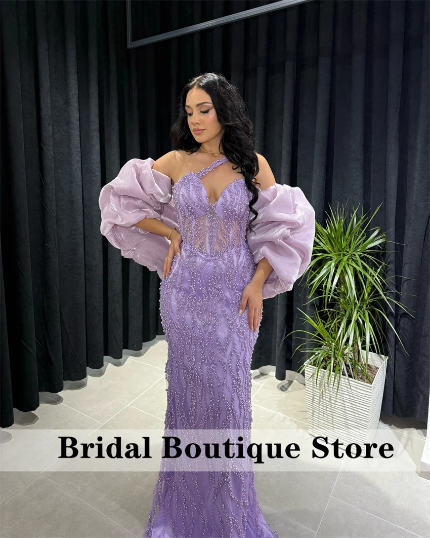 Sparkly Purple Prom Gown 2025 Mermaid Beading Crystals Pearls Evening Dresses Women Wedding Party Dress Customized
Sparkly Purple Prom Gown 2025 Mermaid Beading Crystals Pearls Evening Dresses Women Wedding Party Dress Customized