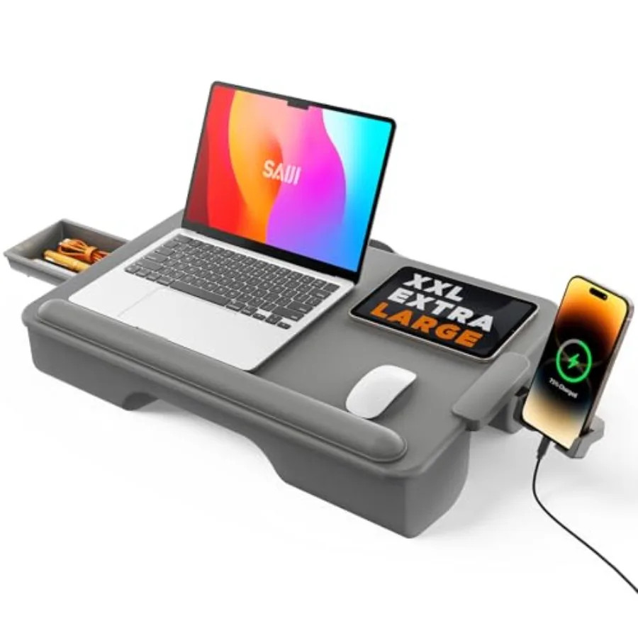 Lap Desk with Cushion for Home Office Use, Bamboo Material, Natural Wood Color, Ergonomic Design with Built-in Drawer Storage,
Lap Desk with Cushion for Home Office Use, Bamboo Material, Natural Wood Color, Ergonomic Design with Built-in Drawer Storage,