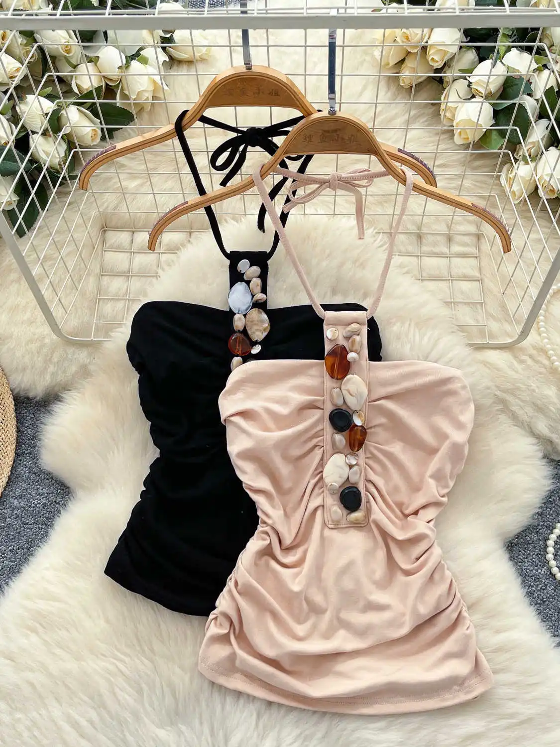 Women's Apricot Y2k Boho Beach Crop Top Vintage Camisole Off Shoulder Corset Tops Sleeveless Sexy Tank Top 2000s Clothes Summer
Women's Apricot Y2k Boho Beach Crop Top Vintage Camisole Off Shoulder Corset Tops Sleeveless Sexy Tank Top 2000s Clothes Summer