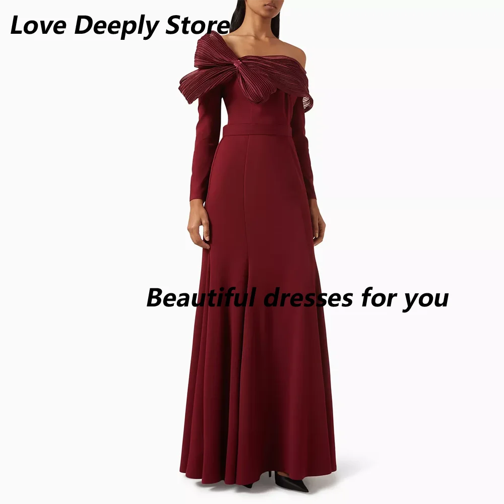 Formal Evening Dresses Burgundy Off Shoulder Long Sleeves Mermaid Wedding Guest Gowns Trumpet Women's Evening Gowns Customized
Formal Evening Dresses Burgundy Off Shoulder Long Sleeves Mermaid Wedding Guest Gowns Trumpet Women's Evening Gowns Customized