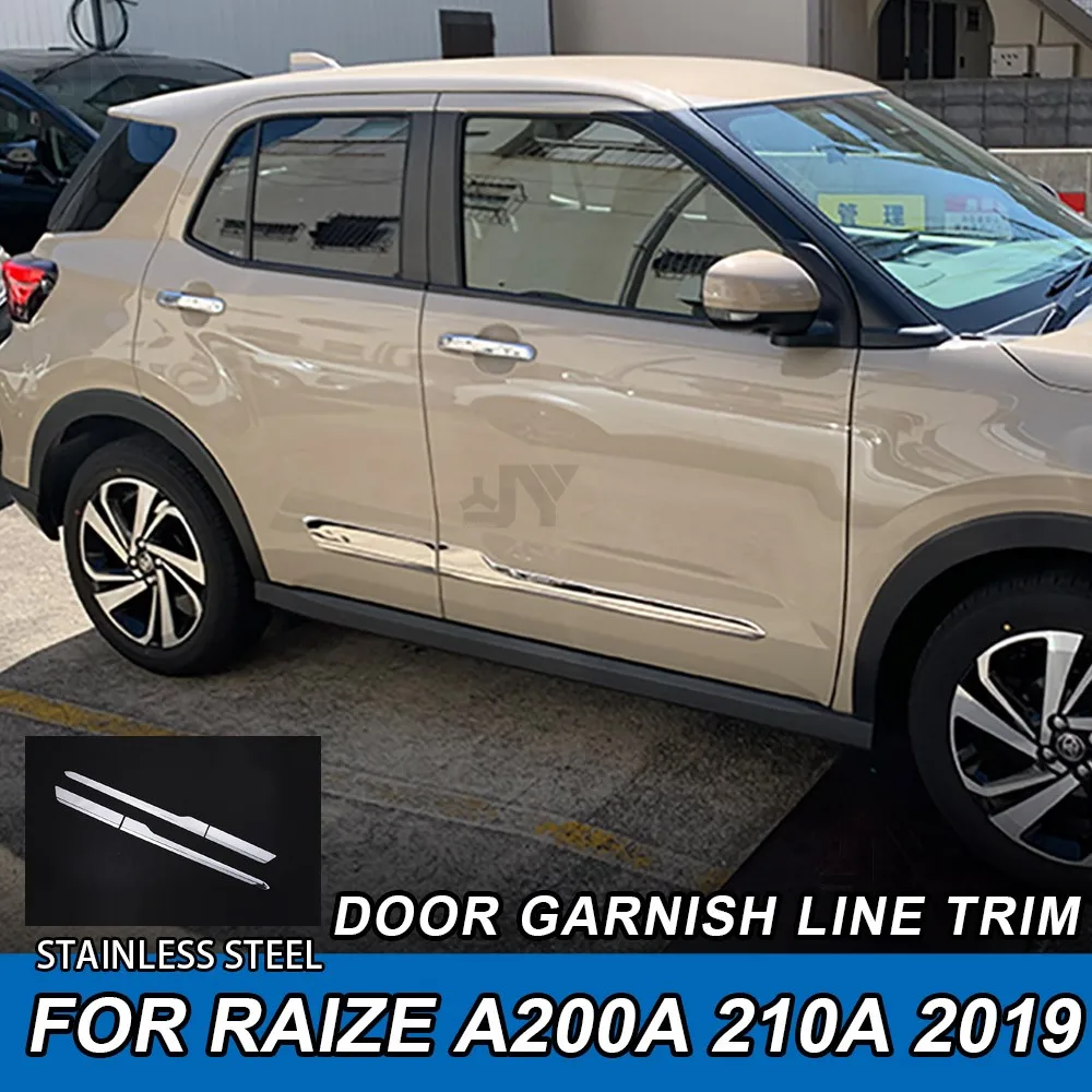 4 pcs Car Door Garinsh Line Trim Strip Stainless Steel Car Side Molding Styling Accessories for Toyota Raize A200A/210A Body Kit
4 pcs Car Door Garinsh Line Trim Strip Stainless Steel Car Side Molding Styling Accessories for Toyota Raize A200A/210A Body Kit