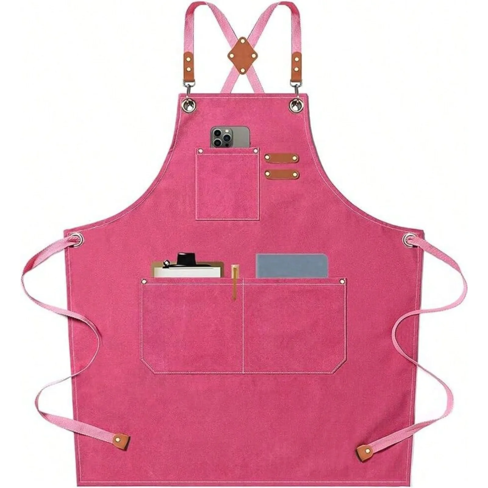 Chef Aprons For Men Women With Large Pockets, Cotton Canvas Cross Back Heavy Duty Adjustable Work Apron, Size M To XXL (Black)
Chef Aprons For Men Women With Large Pockets, Cotton Canvas Cross Back Heavy Duty Adjustable Work Apron, Size M To XXL (Black)