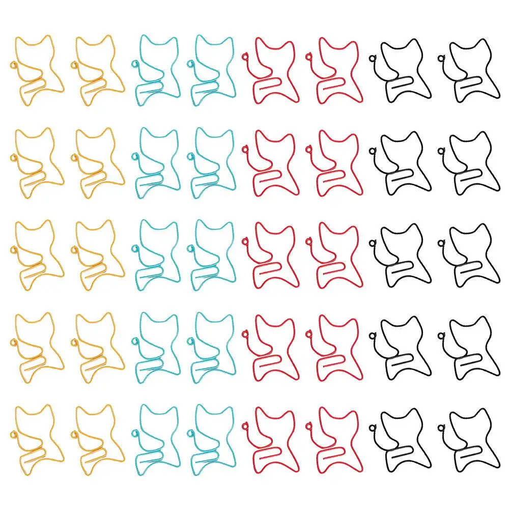 50 Pcs Bookmark Clips Lovely Cat Shaped Metal Paper Note Office Supplies Cartoon Bookmarks Elegant Color Gifts
50 Pcs Bookmark Clips Lovely Cat Shaped Metal Paper Note Office Supplies Cartoon Bookmarks Elegant Color Gifts
