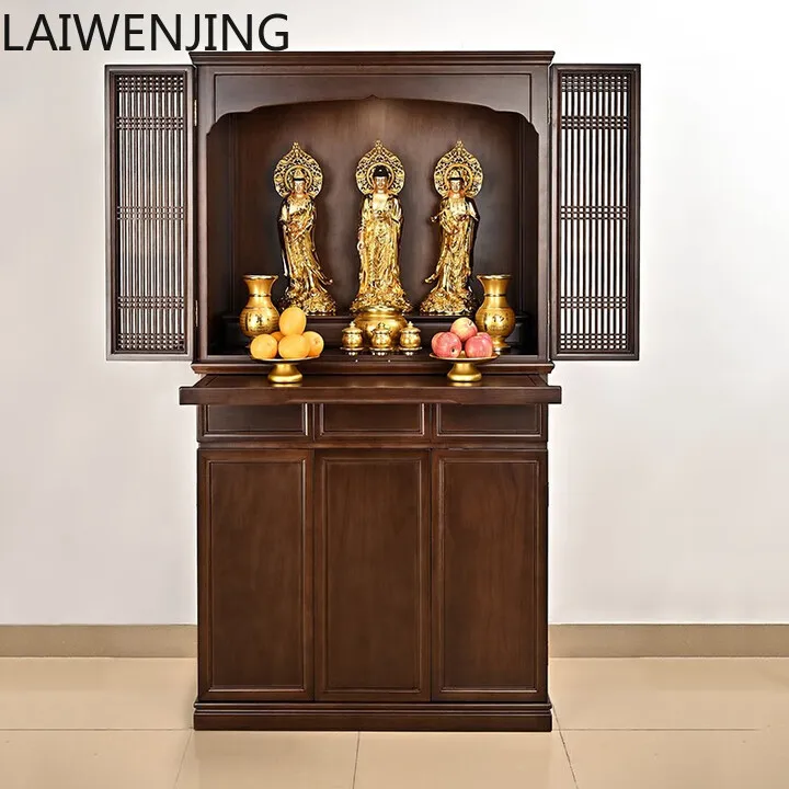 SGF Buddhist niche vertical cabinet with door household golden silk sandalwood bodhi cabinet new Chinese style
SGF Buddhist niche vertical cabinet with door household golden silk sandalwood bodhi cabinet new Chinese style