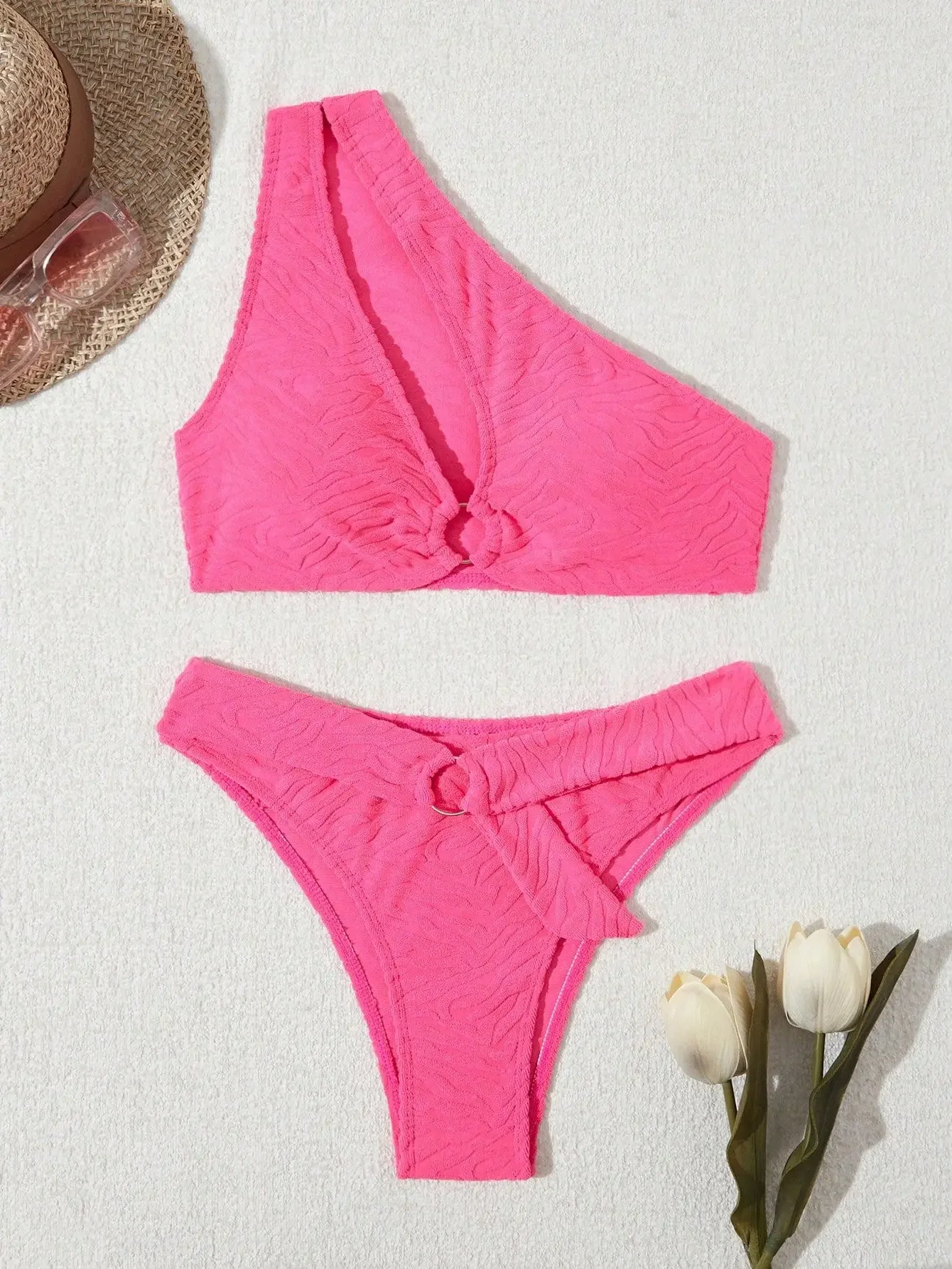 Bikini Set 2 Pieces Swimsuit for Women Rose Red Single Shoulder Sexy Hollow Out Backless Beach Bathing Suit Swimwear 2025 New
Bikini Set 2 Pieces Swimsuit for Women Rose Red Single Shoulder Sexy Hollow Out Backless Beach Bathing Suit Swimwear 2025 New