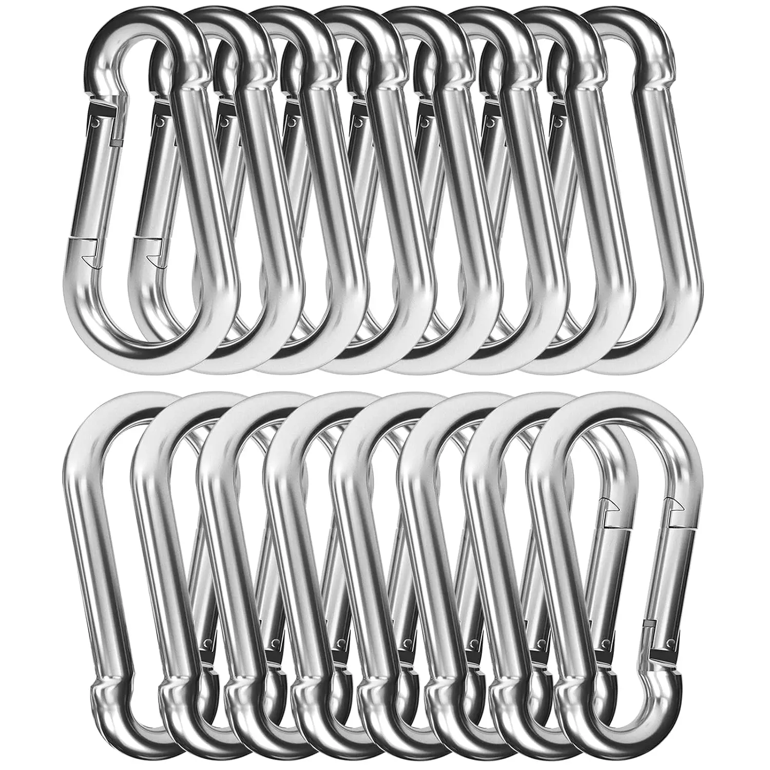 30PCS 3" Heavy Duty Spring Snap Hook, M8 5/16" Galvanized Steel Carabiner, 500LBS Capacity for Swing Hammock Gym Outdoor
30PCS 3" Heavy Duty Spring Snap Hook, M8 5/16" Galvanized Steel Carabiner, 500LBS Capacity for Swing Hammock Gym Outdoor