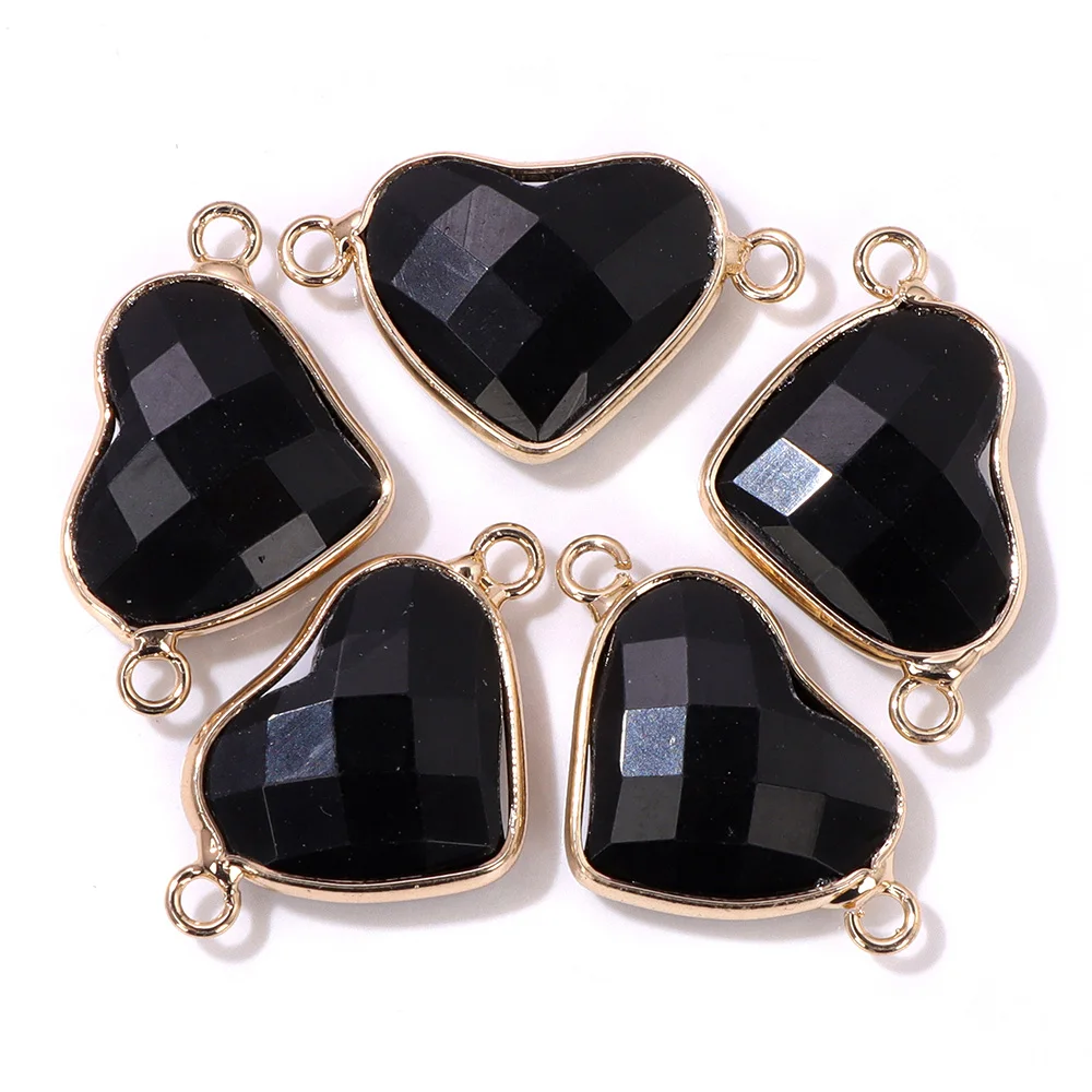 16*18MM Black Agate Pendant 3PCS Natural Stone Heart Shape Double Hole Connector Charms For Jewelry Making Bracelets Accessory
16*18MM Black Agate Pendant 3PCS Natural Stone Heart Shape Double Hole Connector Charms For Jewelry Making Bracelets Accessory