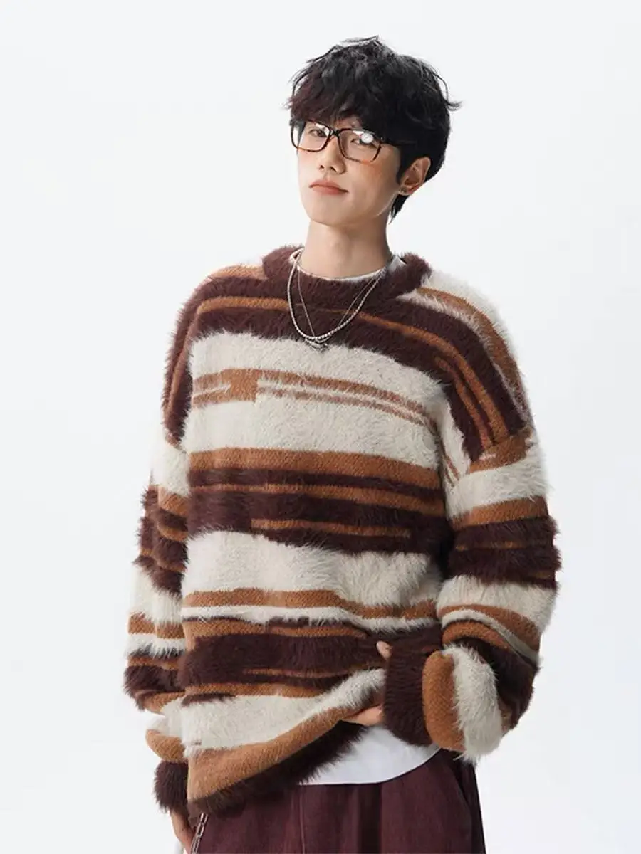 Casual Stripe Knit Sweater Men's Loose Fit round Ne Camere Autumn Winter Street Sle Bicycle Ciwalk Campus Outdoor Swe...
Casual Stripe Knit Sweater Men's Loose Fit round Ne Camere Autumn Winter Street Sle Bicycle Ciwalk Campus Outdoor Swe...