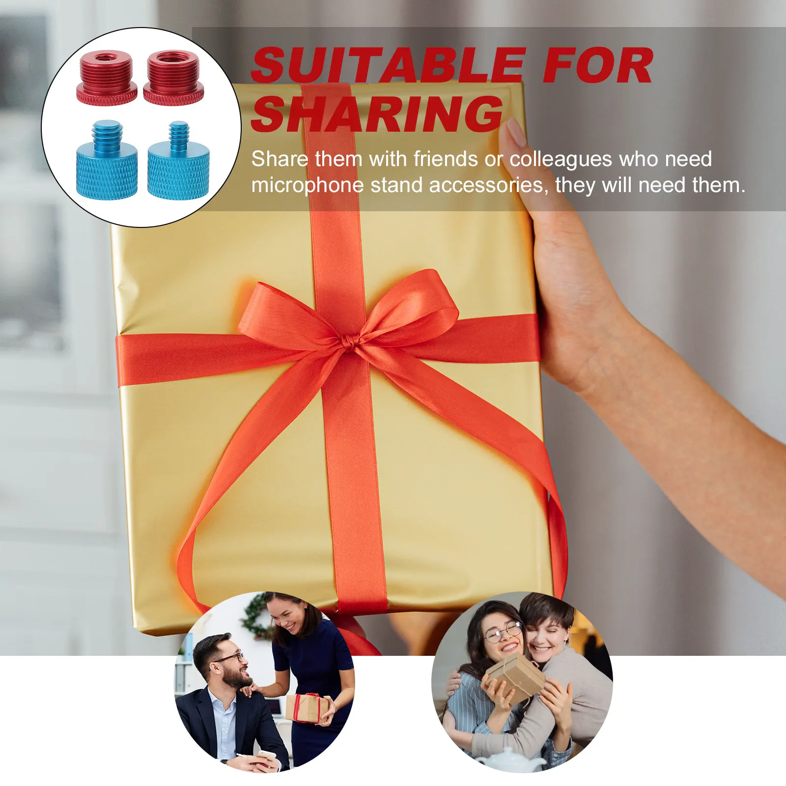 4pcs Microphone Clip Accessories Red Threaded Adapter 3/8 Female to 5/8 Male Bracket Stand Tripod Metal Boom Screw Mount
4pcs Microphone Clip Accessories Red Threaded Adapter 3/8 Female to 5/8 Male Bracket Stand Tripod Metal Boom Screw Mount