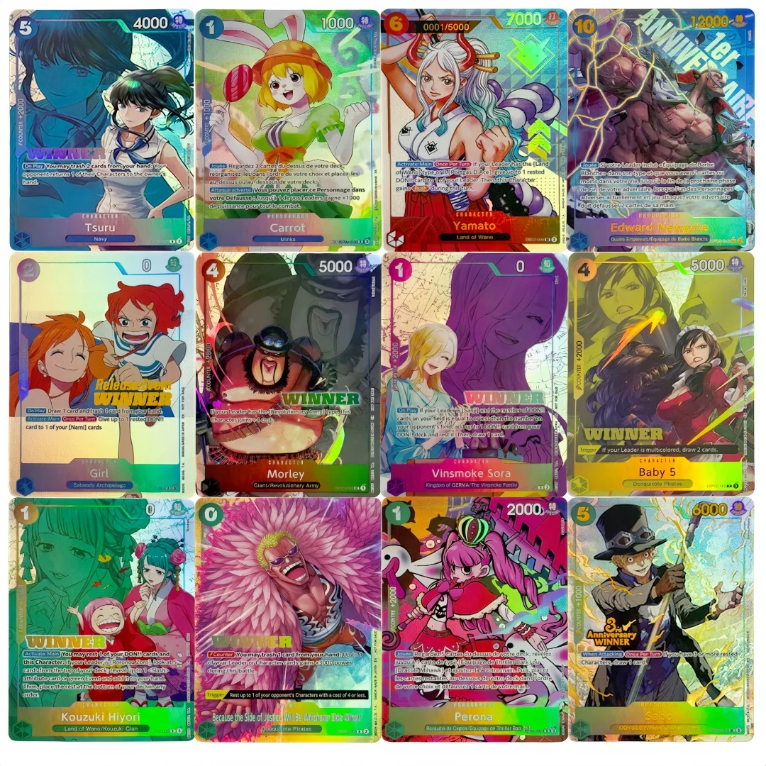 33 модели коллекционных игровых карт One Piece DIY English Champion Limited Edition: Винсмоук Санджи, Глиттер, Флэш-карты, Ямато, Карот
33 модели коллекционных игровых карт One Piece DIY English Champion Limited Edition: Винсмоук Санджи, Глиттер, Флэш-карты, Ямато, Карот