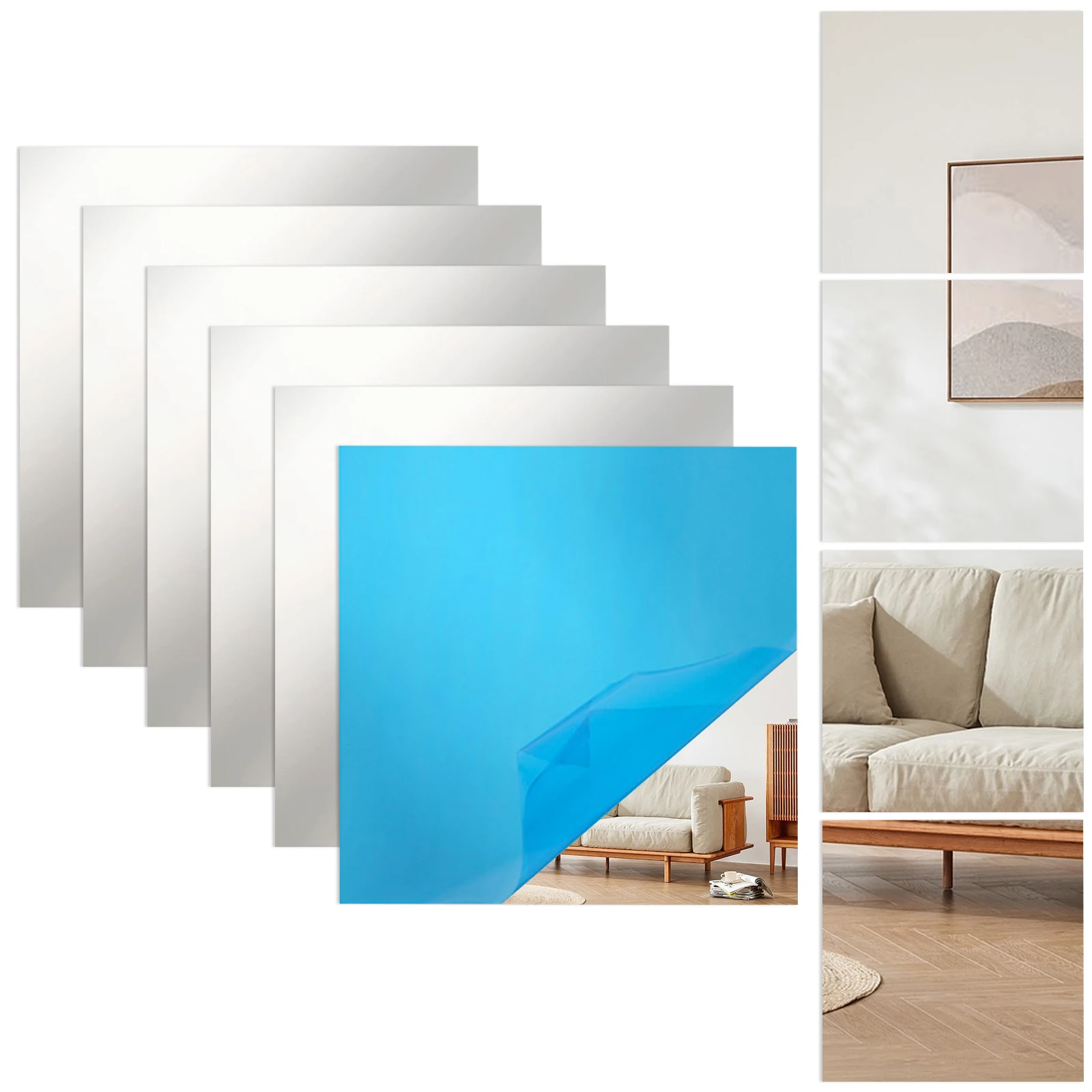 10 to 40Pcs Square Acrylic Mirror Wall Sticker Self-Adhesive Mirror Stickers Living Room Decoration Removable Mirror Sticker
10 to 40Pcs Square Acrylic Mirror Wall Sticker Self-Adhesive Mirror Stickers Living Room Decoration Removable Mirror Sticker