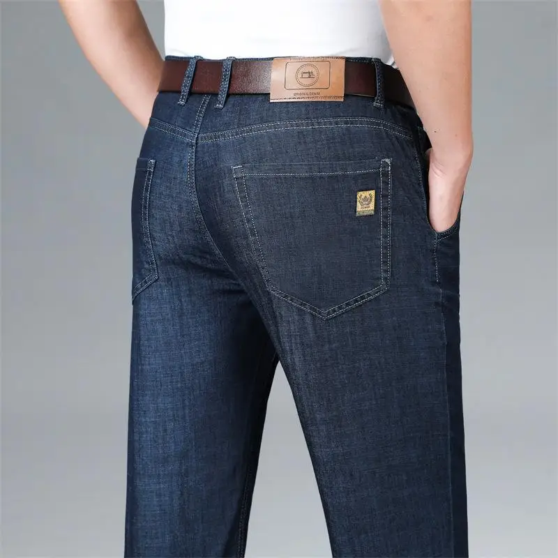 High Waist Thick Stretchy Straight Leg Jeans Casual Business Men's Cotton Denim Pants Spring Autumn Winter Comfortable Loose Fit
High Waist Thick Stretchy Straight Leg Jeans Casual Business Men's Cotton Denim Pants Spring Autumn Winter Comfortable Loose Fit