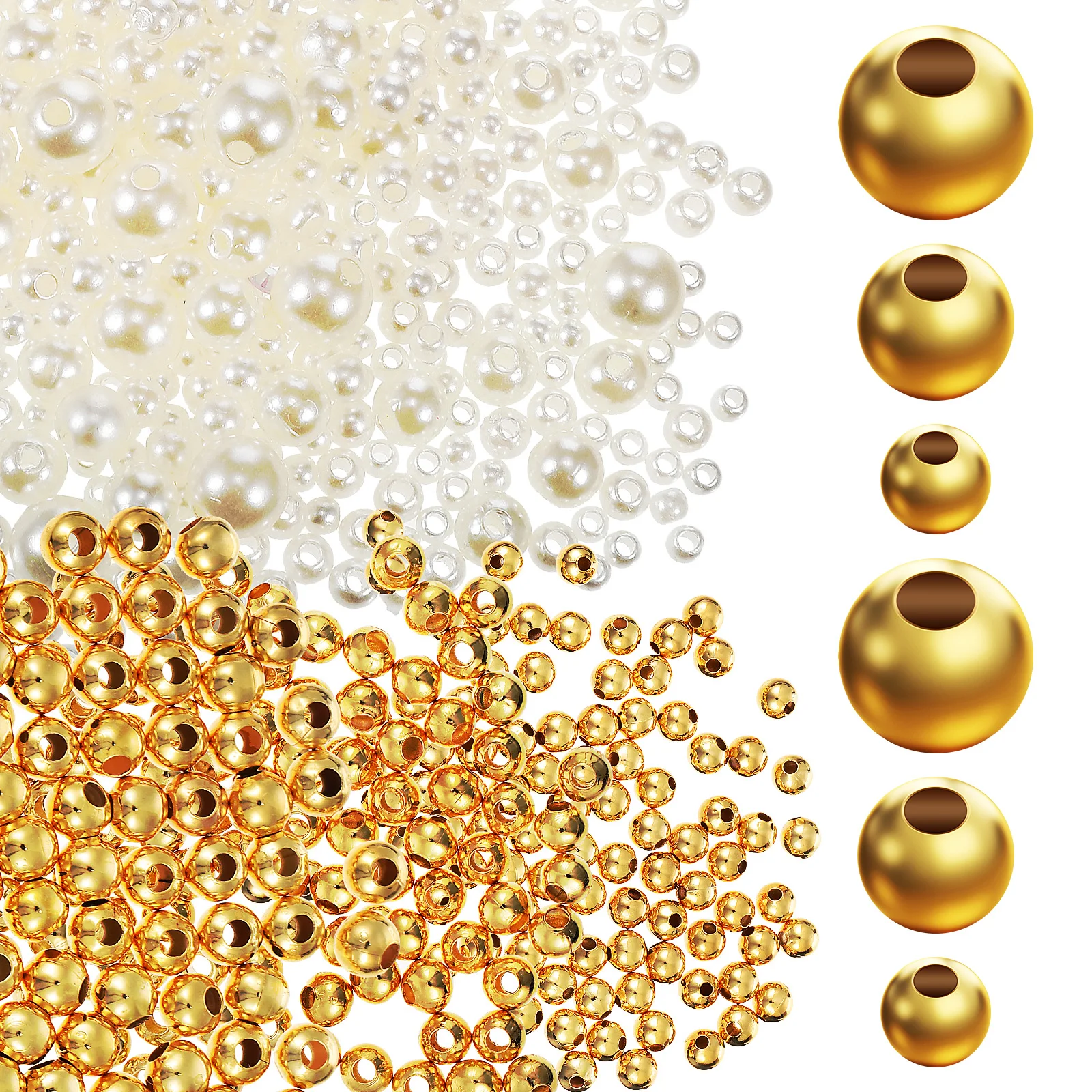 Gold Beads + Small Jewelry Making Metal Supplies Spacer for Crafting Tiny Round Beaded
Gold Beads + Small Jewelry Making Metal Supplies Spacer for Crafting Tiny Round Beaded