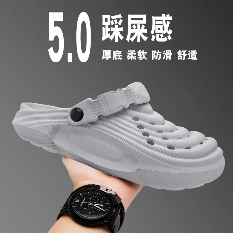 Thick Sole Closed-toe Mules, Dual-use Wear-resistant Slippers, Skidproof Sports Style, All-match Indoor Outdoor Casual Shoes
Thick Sole Closed-toe Mules, Dual-use Wear-resistant Slippers, Skidproof Sports Style, All-match Indoor Outdoor Casual Shoes