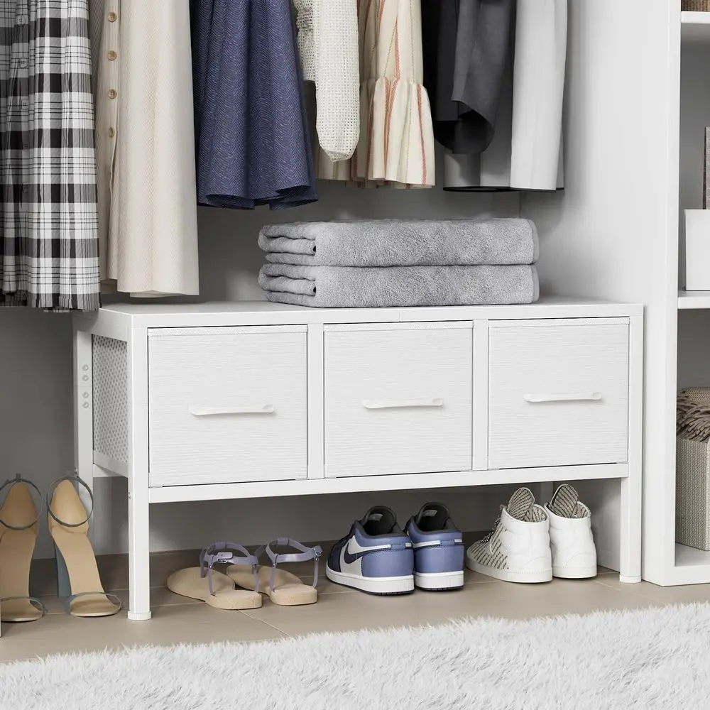 Closet Storage with 3 Drawers Small White Closet Floor Organizer Dorm Bedroom
Closet Storage with 3 Drawers Small White Closet Floor Organizer Dorm Bedroom
