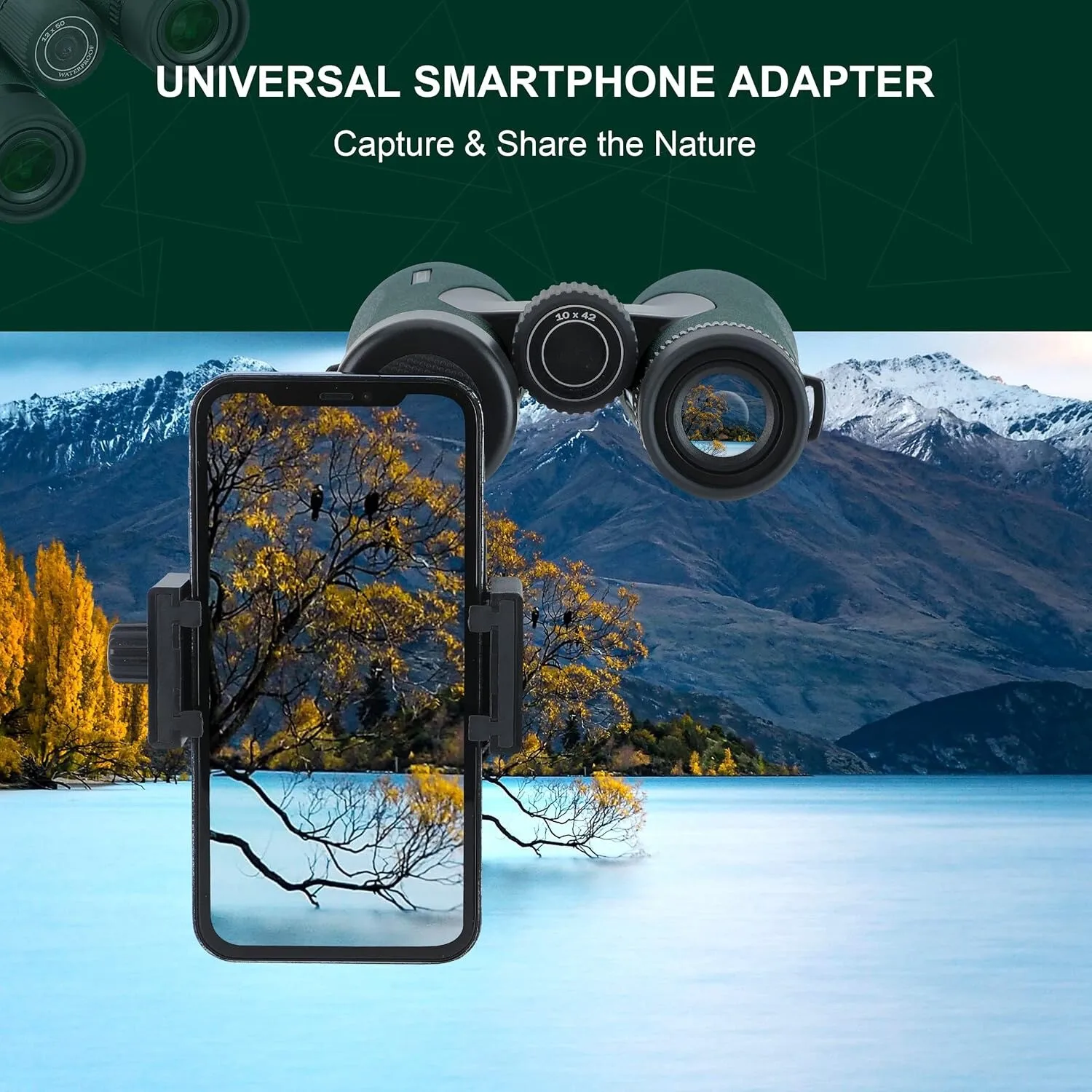 10X42 Professional HD Binoculars for Adults with Phone Adapter, High Power Binoculars with BaK4 prisms, Super Bright Lightweight
10X42 Professional HD Binoculars for Adults with Phone Adapter, High Power Binoculars with BaK4 prisms, Super Bright Lightweight