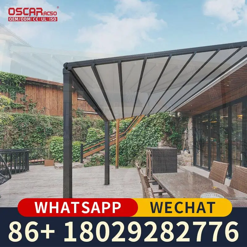 6x5M Folding Patio Waterproof Motorized PVC Fabric Roof Pergola Retractable Awning LED Light Waterproof Fabric Motorized Retract
6x5M Folding Patio Waterproof Motorized PVC Fabric Roof Pergola Retractable Awning LED Light Waterproof Fabric Motorized Retract