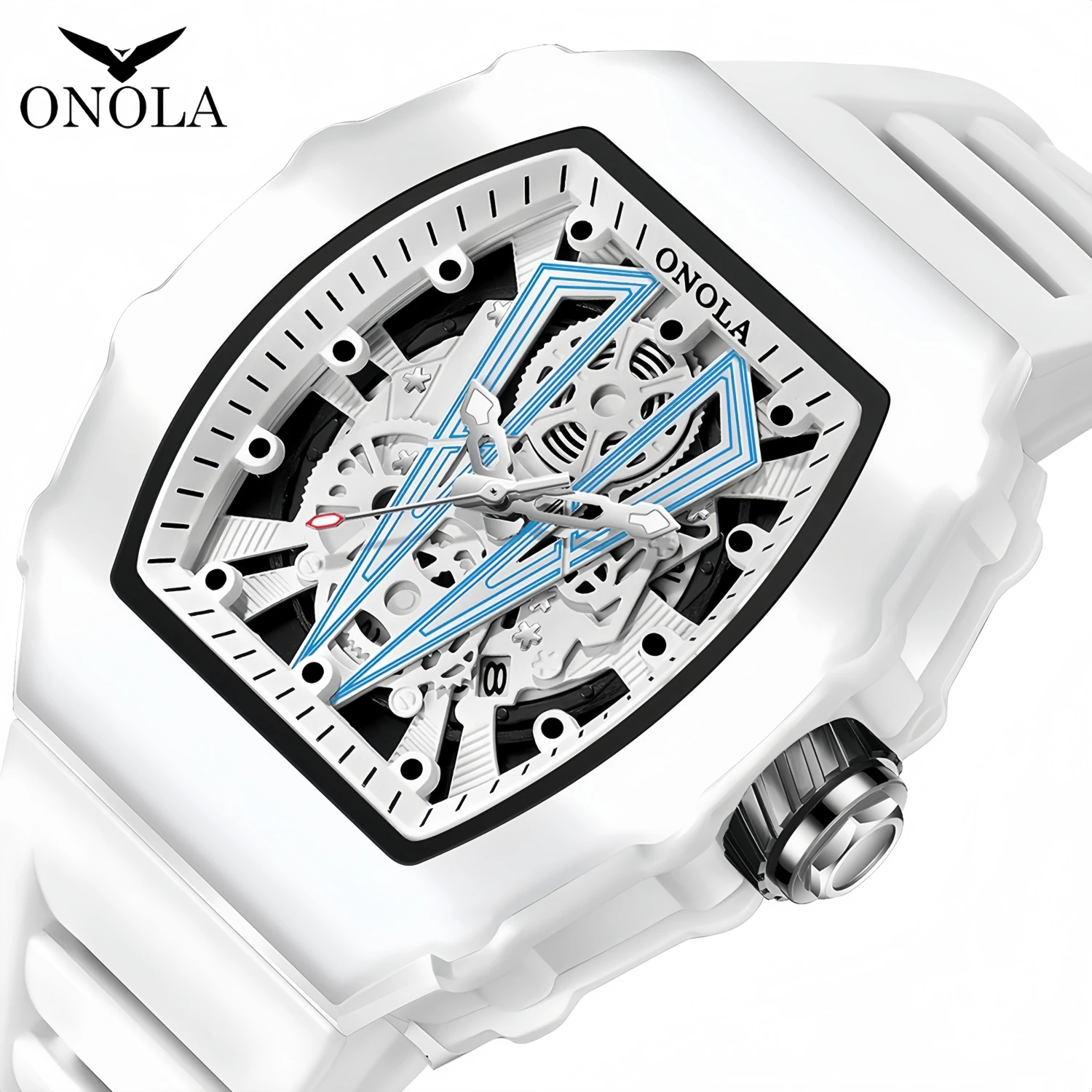 High Quality Men's Watch Quartz ONOLA Fashion Clock Waterproof Silicone Tape Watch for Men
High Quality Men's Watch Quartz ONOLA Fashion Clock Waterproof Silicone Tape Watch for Men