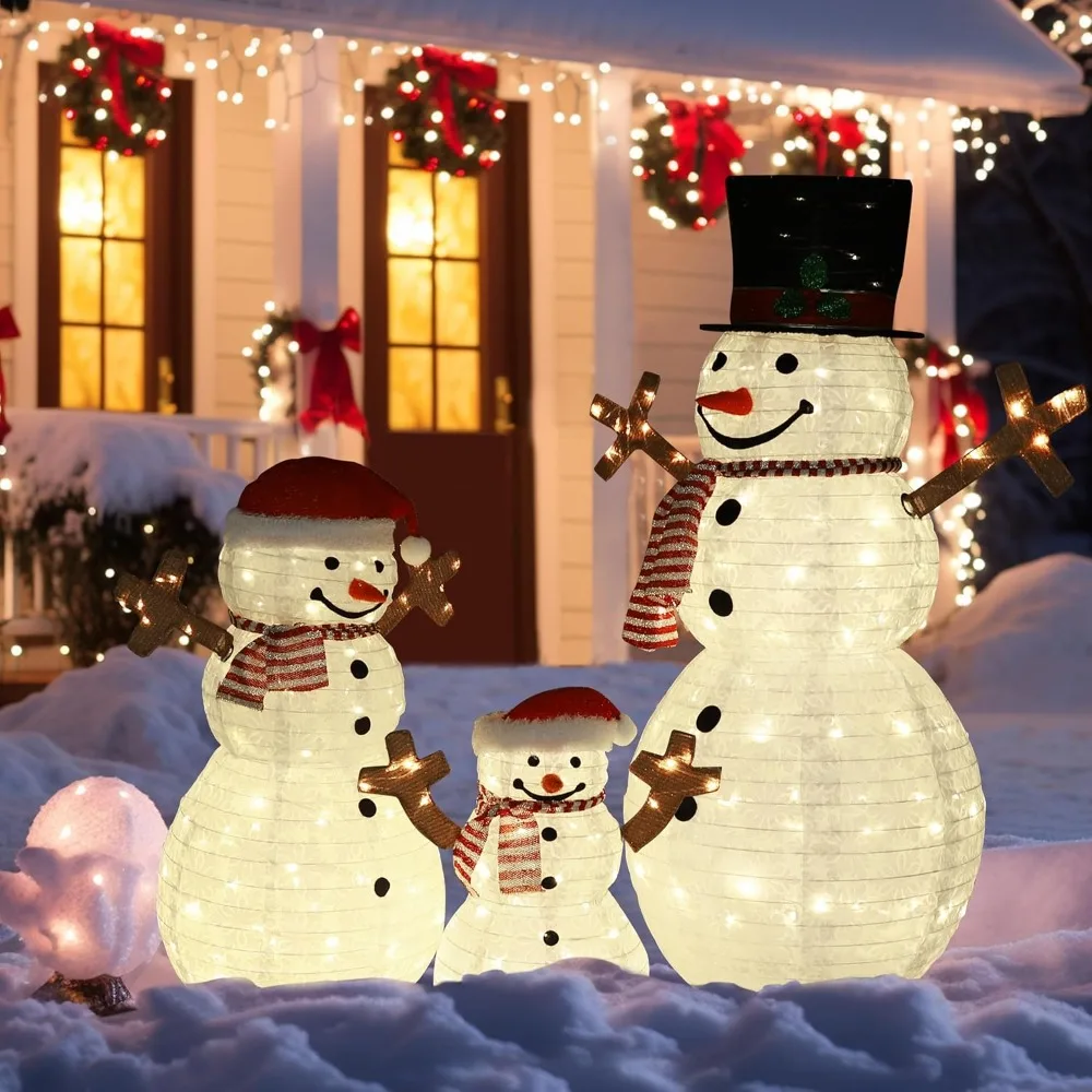 Christmas Decorations Outdoor, Pop-Up Set of 3 Snowman Christmas Decorations Outdoor, Snowman Family with 270 LED Lights
Christmas Decorations Outdoor, Pop-Up Set of 3 Snowman Christmas Decorations Outdoor, Snowman Family with 270 LED Lights